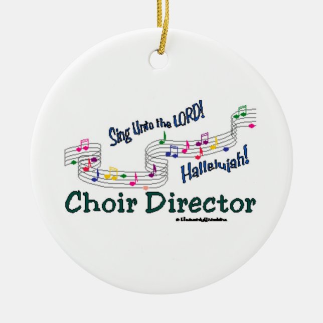Cnotes Church Choir Director Ceramic Tree Decoration (Front)