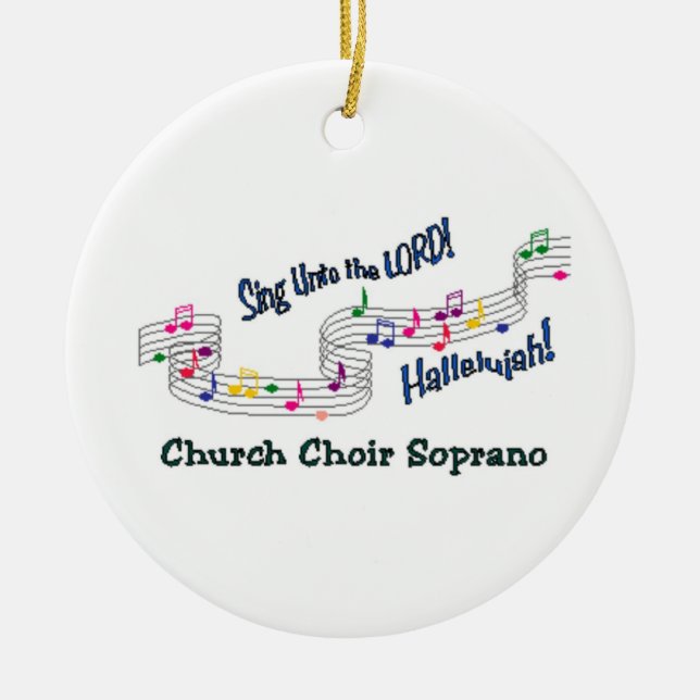 Cnotes Church Choir Soprano Ceramic Tree Decoration (Front)