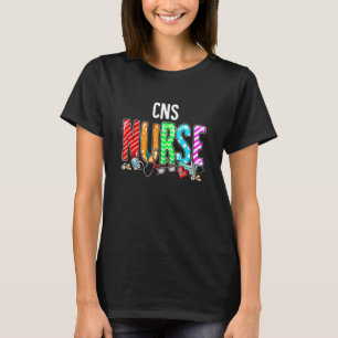 CNS Nurse Plaid Red Love Heart Stethoscope RN Nurs T-Shirt