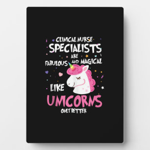 CNS Unicorn Clinical Nurse Specialists Tank Top Plaque