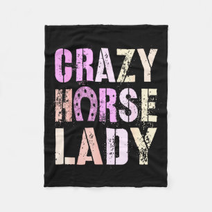 Cny 2026 Crazy Horse Lady Powered Lunar Energy Cny Fleece Blanket