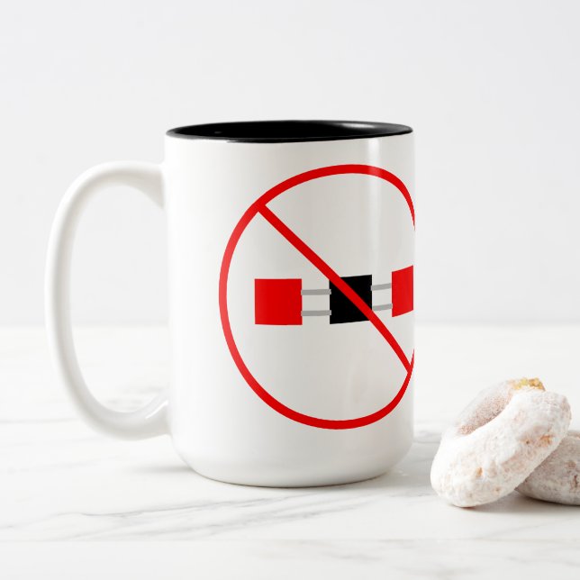 co2 emissions  Two-Tone coffee mug (With Donut)