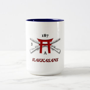 CO A 3/187 INFANTRY Rakkasans Two-Tone Coffee Mug