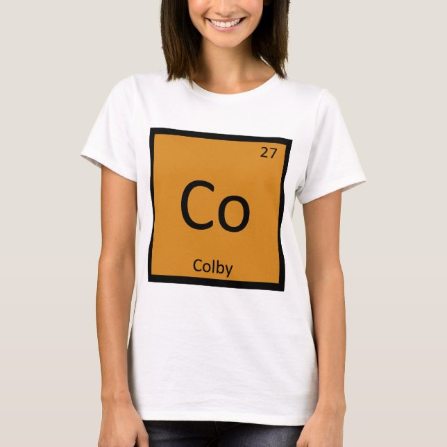 Co - Colby Cheese Chemistry Periodic Table Symbol T-Shirt (Front)