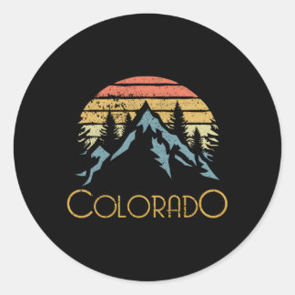 Co Colorado Mountains Outdoor Adventure Swea Classic Round Sticker