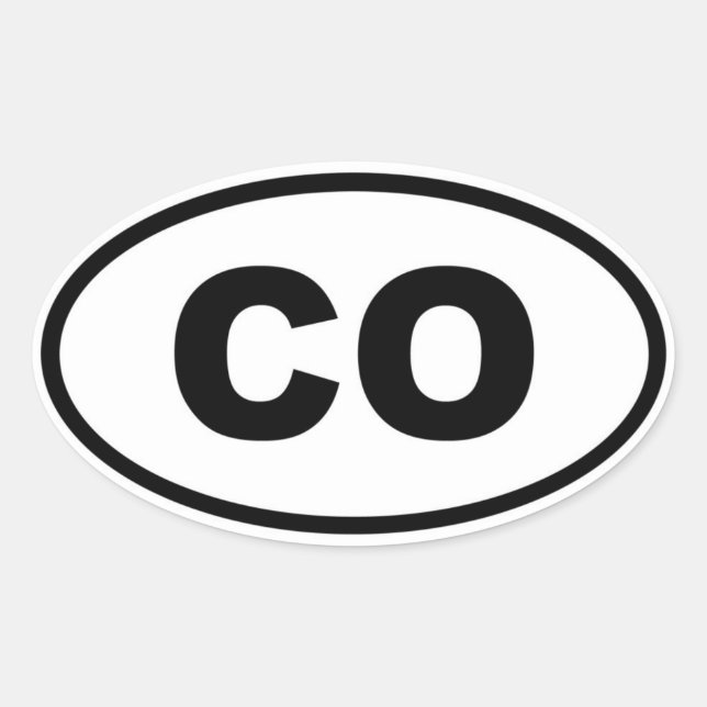 CO Colorado Oval Sticker (Front)