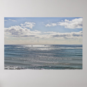 Co Confidently - Sailboats on Ocean Poster