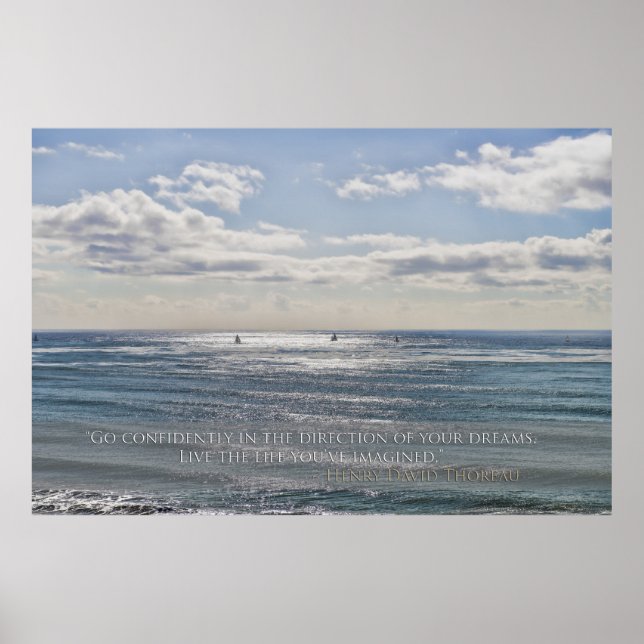 Co Confidently - Sailboats on Ocean Poster (Front)