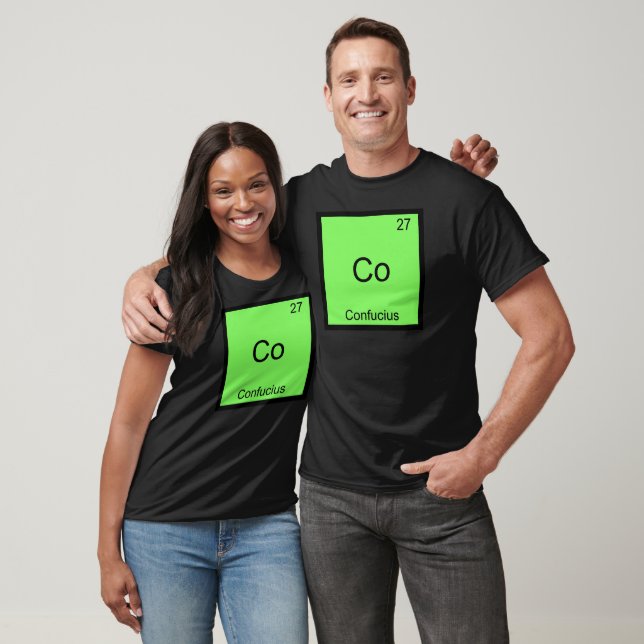 Co - Confucius Funny Chemistry Element Symbol Tee (Unisex)