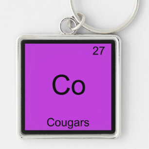 Co - Cougars Funny Element Chemistry Symbol Tee Key Ring