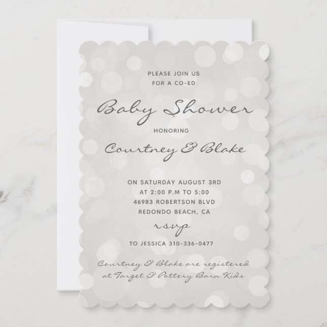 Co-Ed Baby Invitation (Front)