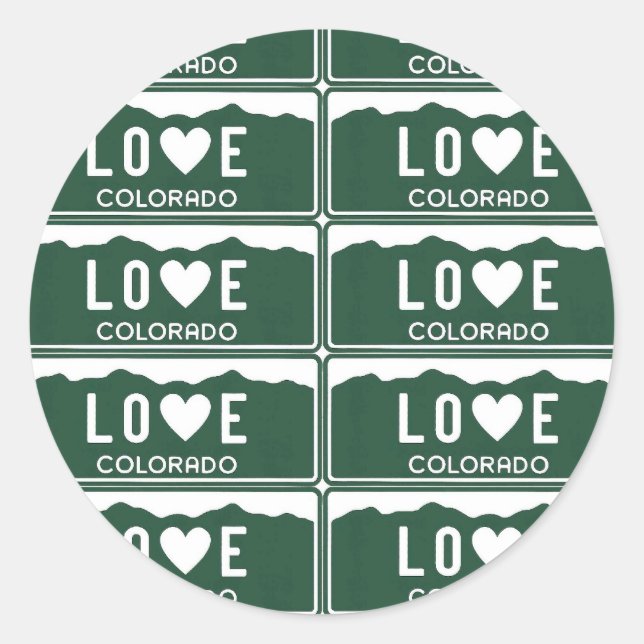 co love pattern - Customised Classic Round Sticker (Front)