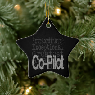 Co-Pilot Extraordinaire Ceramic Tree Decoration