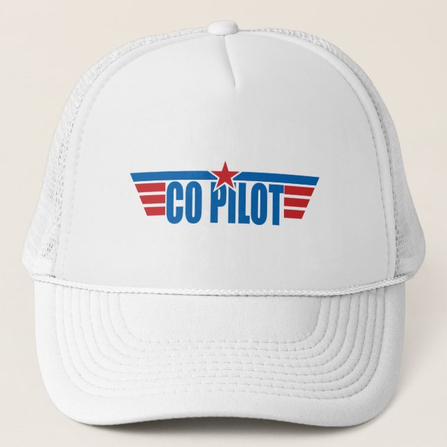 Co-Pilot Wings Badge - Aviation Trucker Hat (Front)
