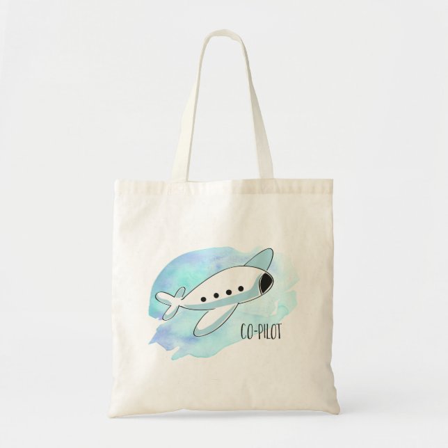 Co-Pilot with Plane Tote Bag (Front)