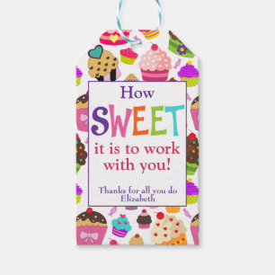 Co-worker Colleague Sweet Cupcake Gift Tags
