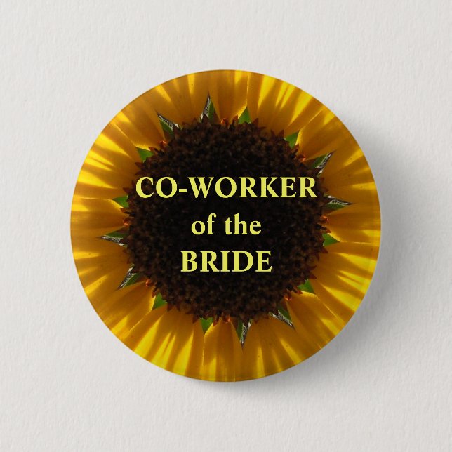 Co Worker Of The Bride 6 Cm Round Badge (Front)