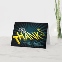 Co-worker thank you Big thanks blue stripes card