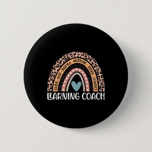 Coach 100th Day Of School Learning Teacher Rainbow 6 Cm Round Badge