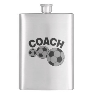 Coach 3 Soccer Balls Hip Flask