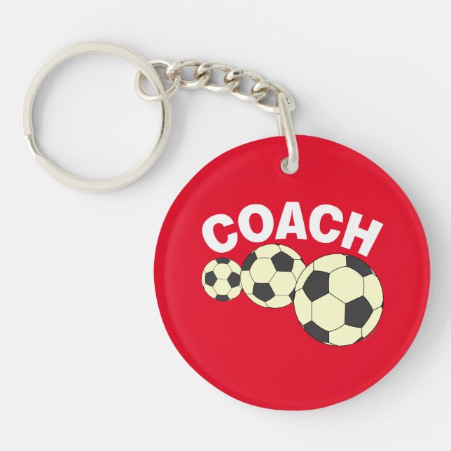 Coach 3 Soccer Balls Key Ring (Front)