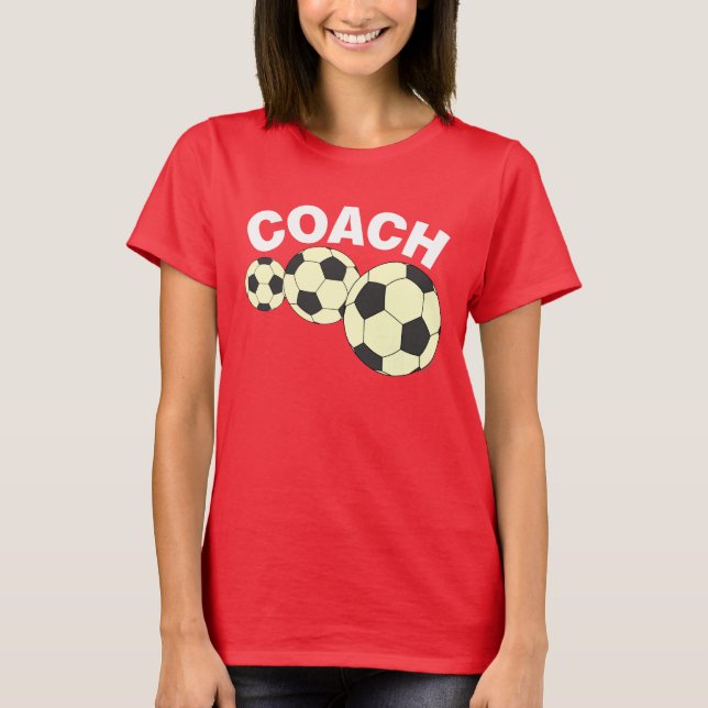 Coach 3 Soccer Balls T-Shirt (Front)