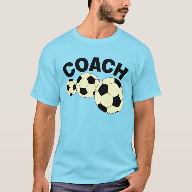 Coach 3 Soccer Balls T-Shirt (Front)