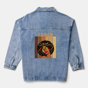 Coach Afro African American Women Black History Mo Denim Jacket