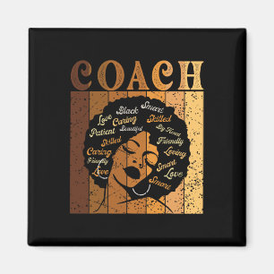 Coach Afro African American Women Black History Mo Magnet
