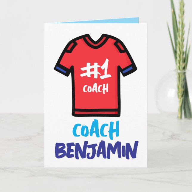 Coach Appreciation Card, Thank You Card (Front)