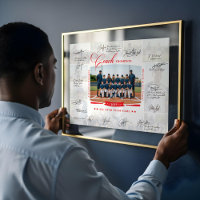 Coach Appreciation Photo Collage Team Signature