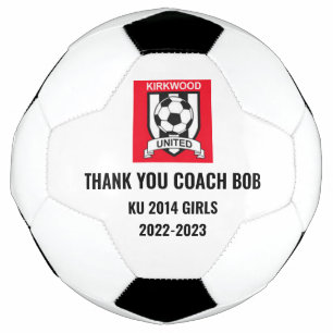 Coach Appreciation Thank You Logo Soccer Ball