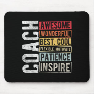 Coach Awesome Wonderful Best Cool Motivational Coa Mouse Mat
