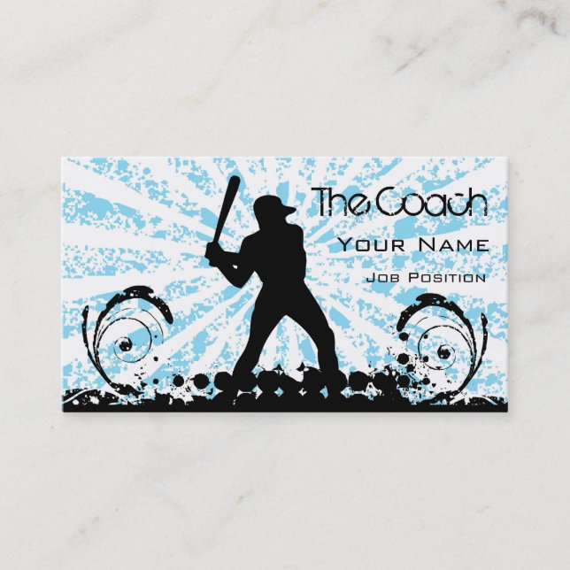Coach Baseball Business card (Front)