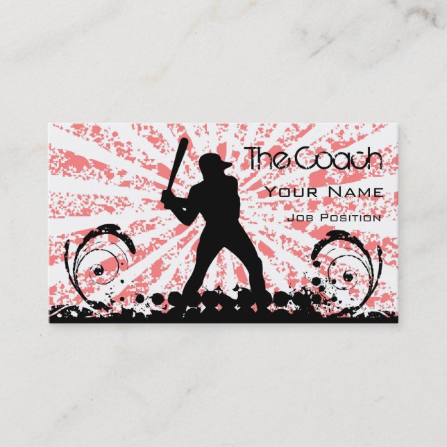 Coach Baseball Business card (Front)