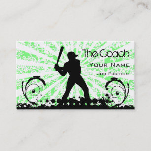 Coach Baseball Business card