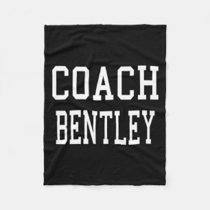Coach Bentley Custom Football Soccer Baseball Team Fleece Blanket
