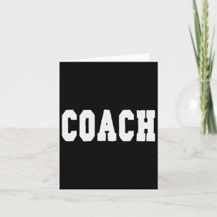Coach Bold Lettering Halloween Costume Dress Up  Card