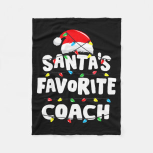 Coach Christmas Santa's Favorite Funny Gift Xmas Fleece Blanket