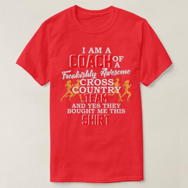 Coach Cross Country  jogger track running funny gi T-Shirt (Design Front)