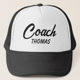 Coach Custom Name Typography Personalised Trucker Hat