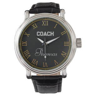 Coach Custom Name Typography Personalised Watch