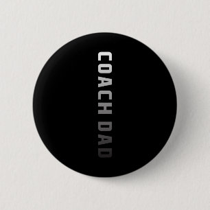 Coach Dad Design - Soccer Footll Sketll Coach Fath 6 Cm Round Badge