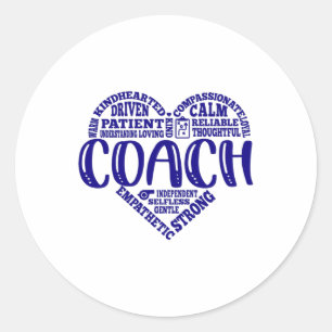Coach, dance coach, appreciation, cheer classic round sticker