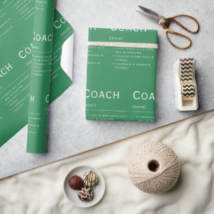 Coach Definition Modern Leadership Encouragement Wrapping Paper
