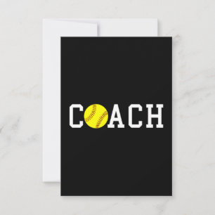 Coach Fast-pitch Softball Gift Idea print Thank You Card