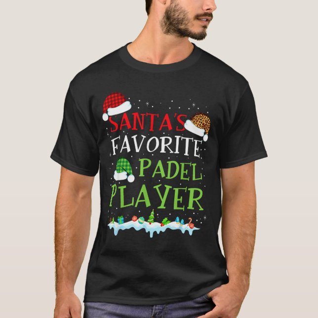 Coach Favorite s Player Padel Santa Padel Fun Laug T-Shirt (Front)