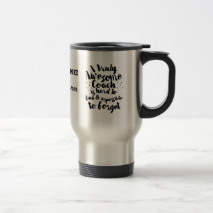 Coach gift from team bottle baseball, volley footy travel mug