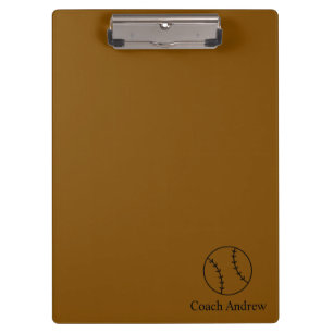 Coach Gifts Baseball, Personalised Clipboard, Gift Clipboard