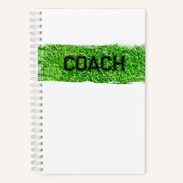 COACH Grass Turf Modern Sports  Notebook (Front)